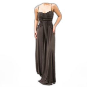 Stunning Chocolate Brown BCBGMaxAzria Formal Strapless Gown Size S